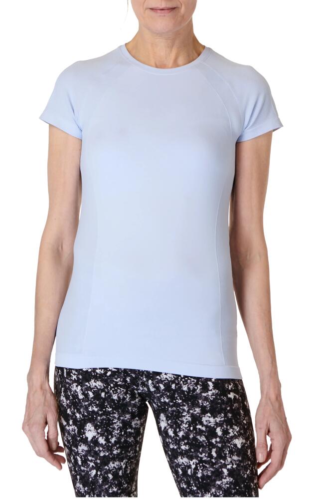 Sweaty Betty Athlete Seamless Workout T-Shirt in Salt Blue Cover