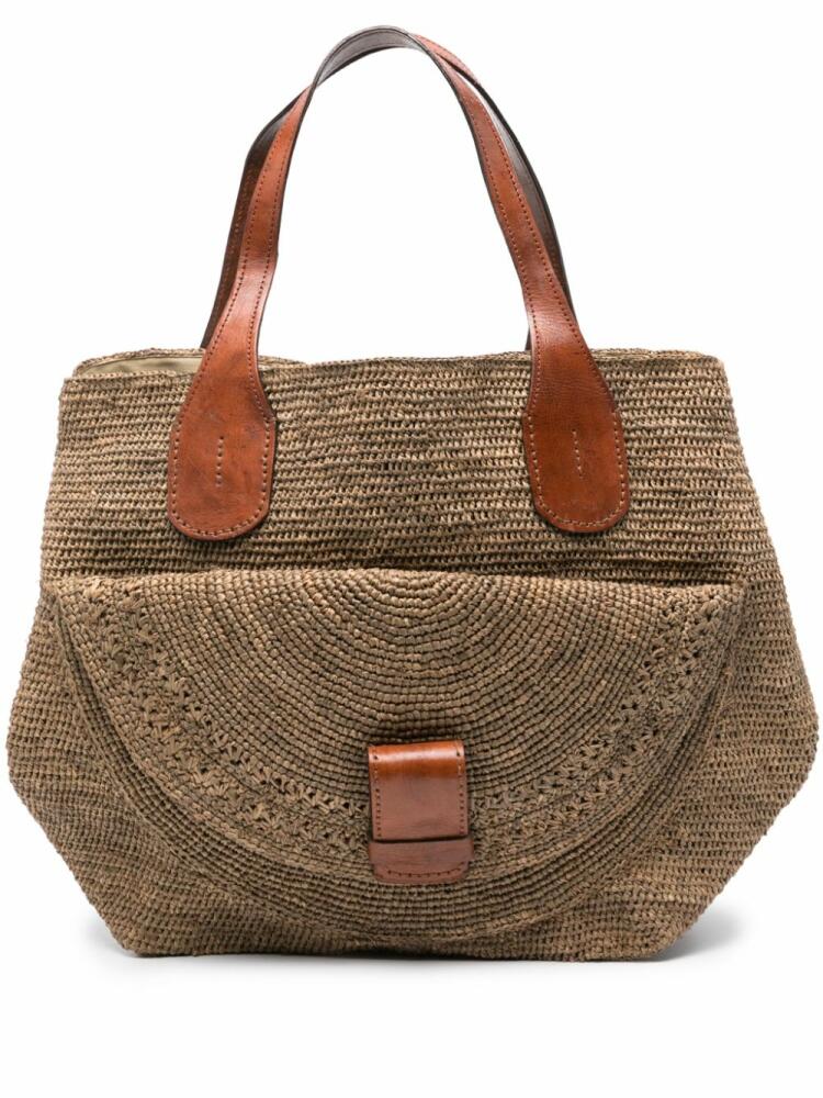 IBELIV Laza II raffia tote bag - Neutrals Cover