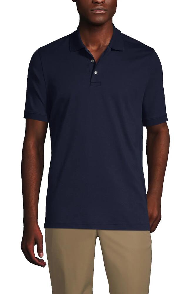 Lands' End School Uniform Long Sleeve Interlock Polo Shirt in Classic Navy Cover