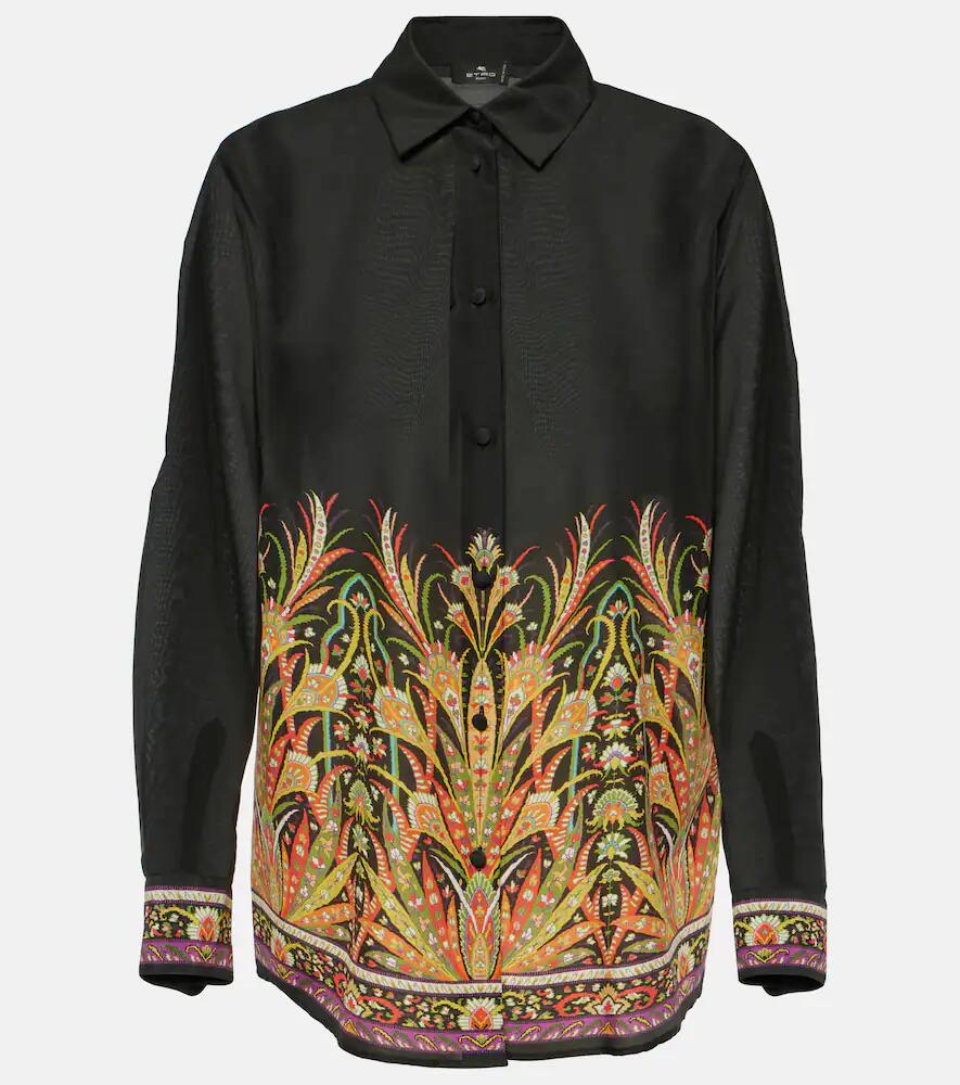 Etro Printed cotton and silk shirt Cover