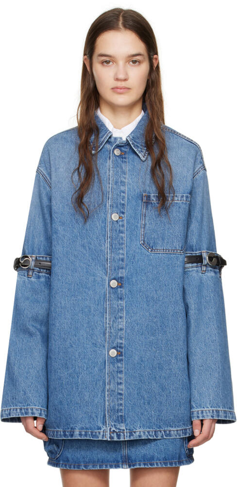 Coperni Blue Open Elbow Denim Jacket Cover