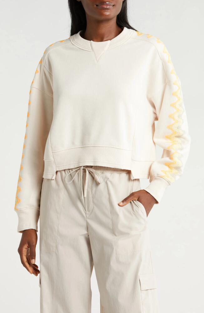 FP Movement by Free People Feeling Wavy Intercept Sweatshirt in Beached Clay Combo Cover