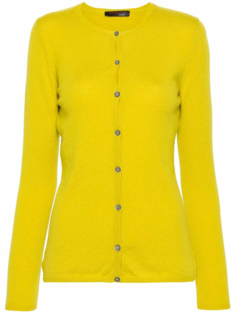 Incentive! Cashmere fine-knit cashmere cardigan - Yellow Cover