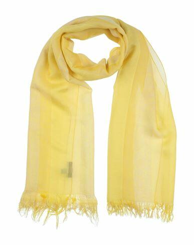 Fiorio Woman Scarf Yellow Viscose, Silk, Cotton Cover