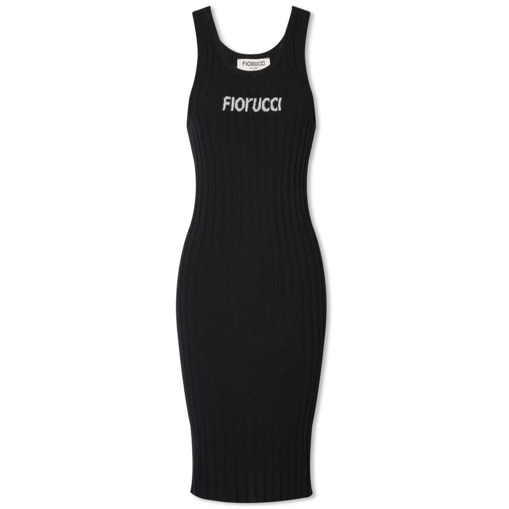 Fiorucci Women's Angolo Midi Vest Dress in Black Cover