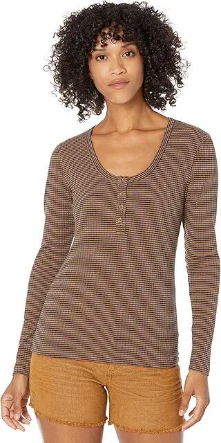 Carve Designs Emma Top (Cocoa Mini Stripe) Women's Clothing Cover