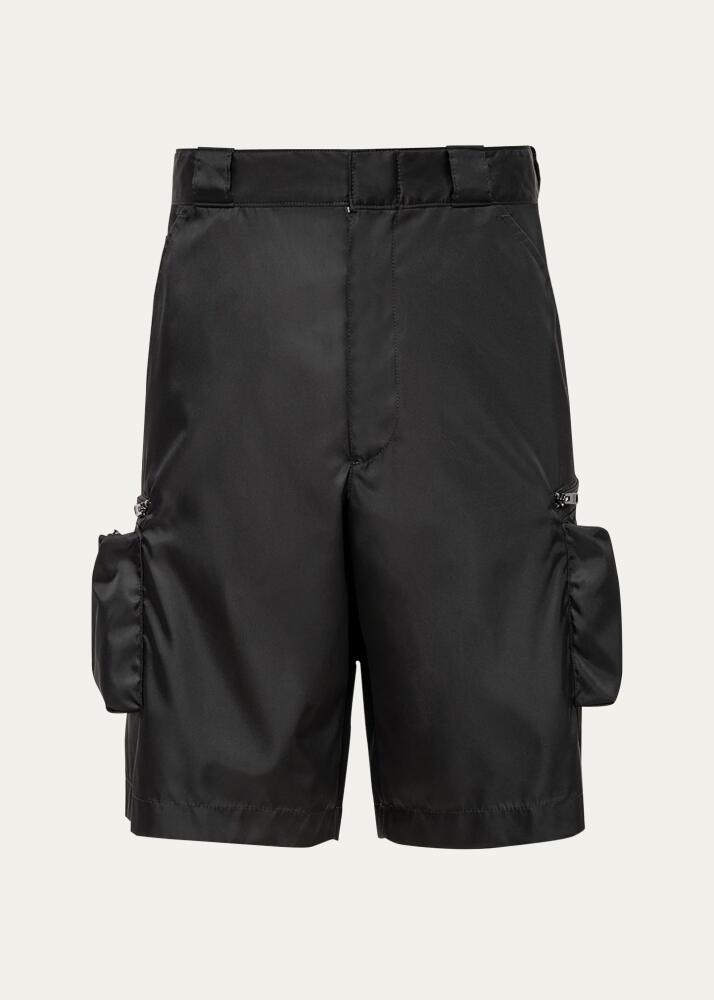 Prada Men's Re-Nylon Logo Shorts Cover