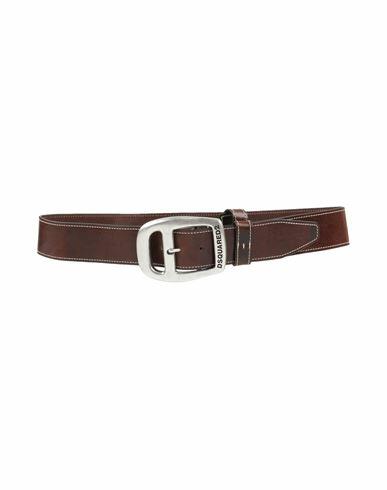 Dsquared2 Man Belt Brown Leather Cover