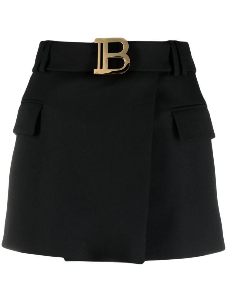 Balmain B-logo wrap skirt - Black Cover