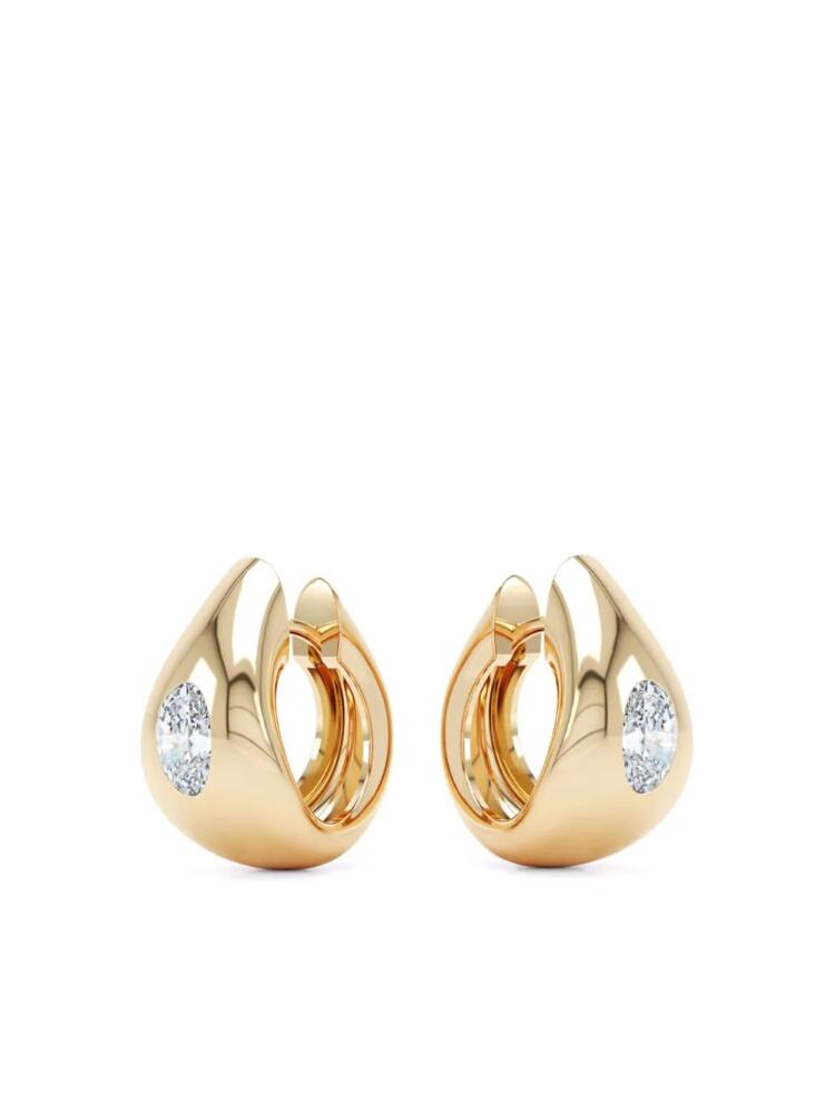 LOEV 14kt recycled yellow gold Curve diamond earrings Cover