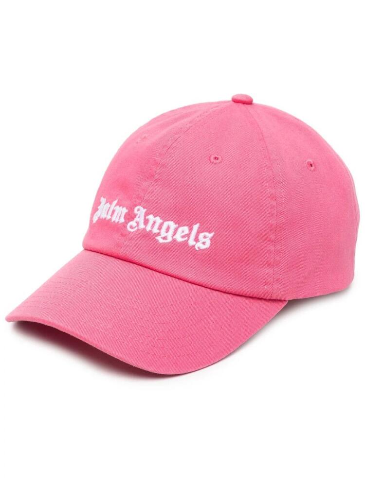 Palm Angels logo-embroidered cotton cap - Pink Cover