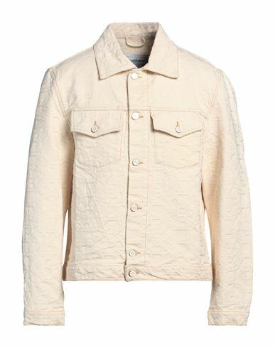 Casablanca Man Denim outerwear Ivory Cotton Cover