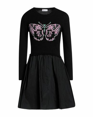 Red Valentino Woman Mini dress Black Polyamide, Viscose, Wool, Cashmere, Polyester Cover