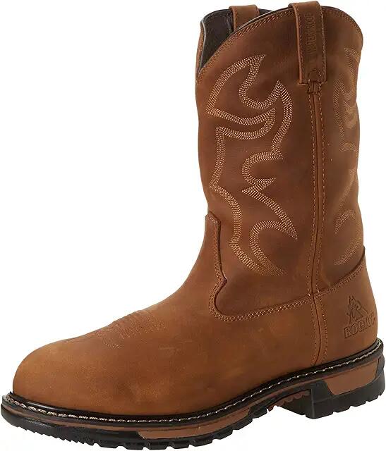 Rocky Western Original Ride 10 Waterproof Soft Toe (Tan) Cowboy Boots Cover