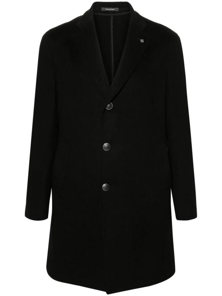 Tagliatore single-breasted cashmere coat - Black Cover