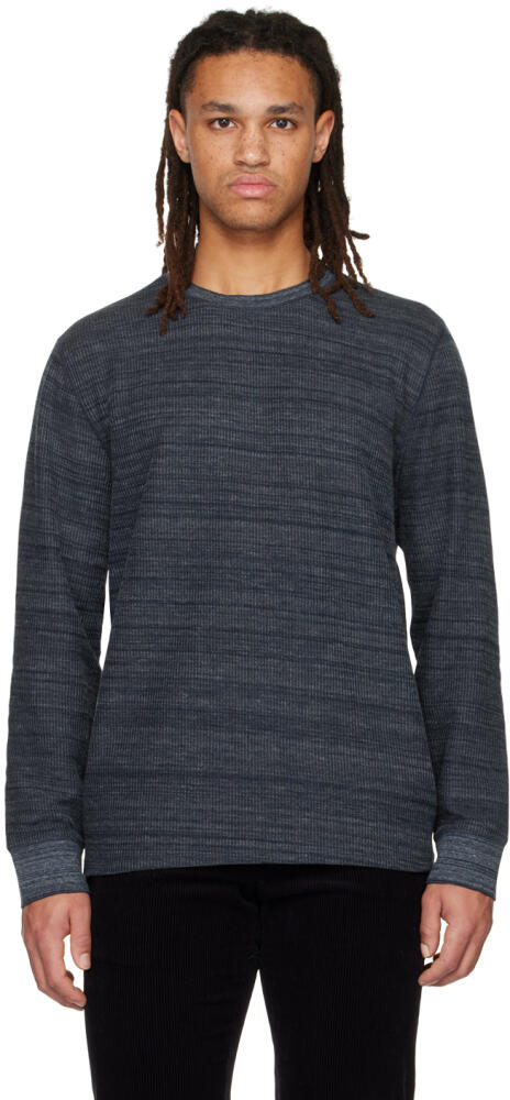 Vince Blue Thermal Long Sleeve T-Shirt Cover