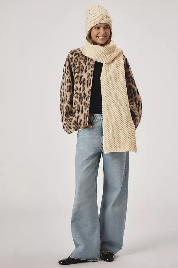 Maeve Rhinestone Waffle Knit Scarf Cover