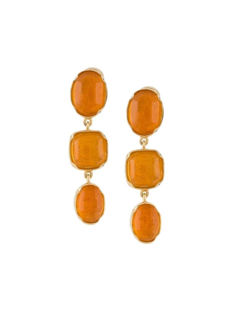 Goossens Three Cabochons clip earrings - Gold Cover