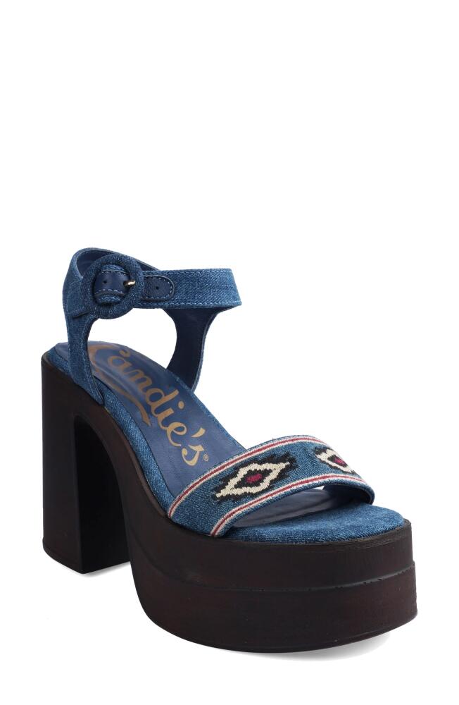 Candie's Torina Platform Sandal in Denim Cover