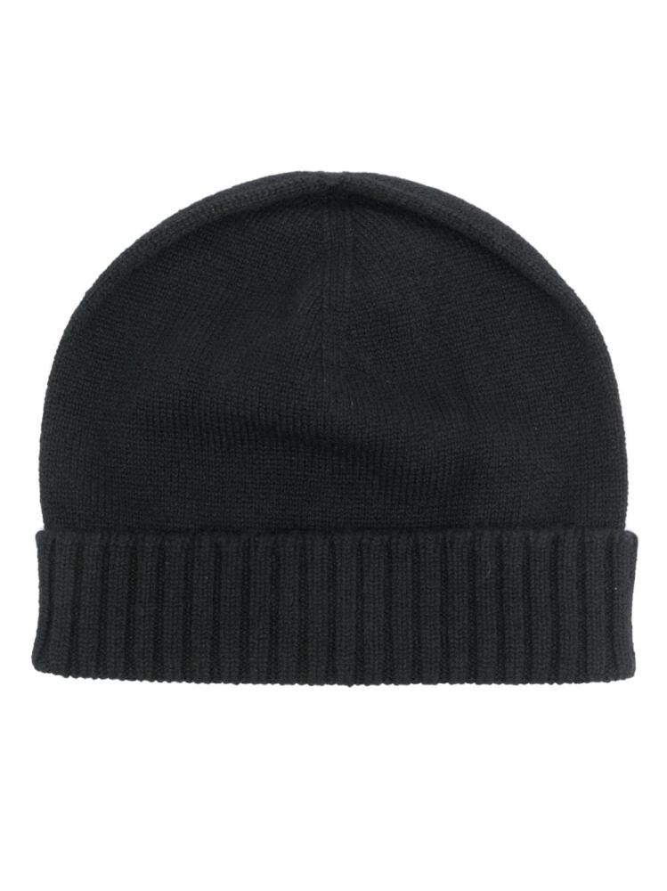 Malo ribbed-trim cashmere beanie - Black Cover