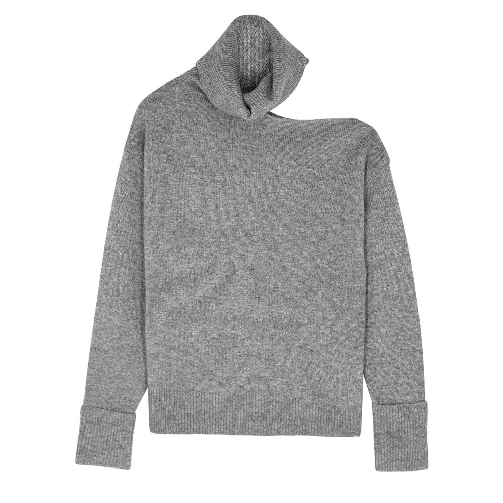 Paige Raundi Cut-out Wool-blend Jumper - Grey Cover