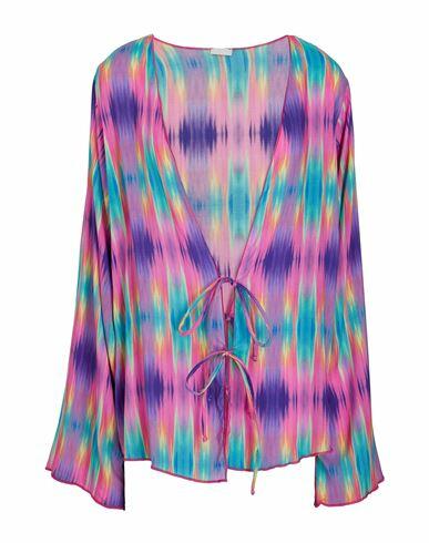 8 By Yoox Printed Top_beach Cover-up Woman Cover-up Fuchsia Viscose Cover