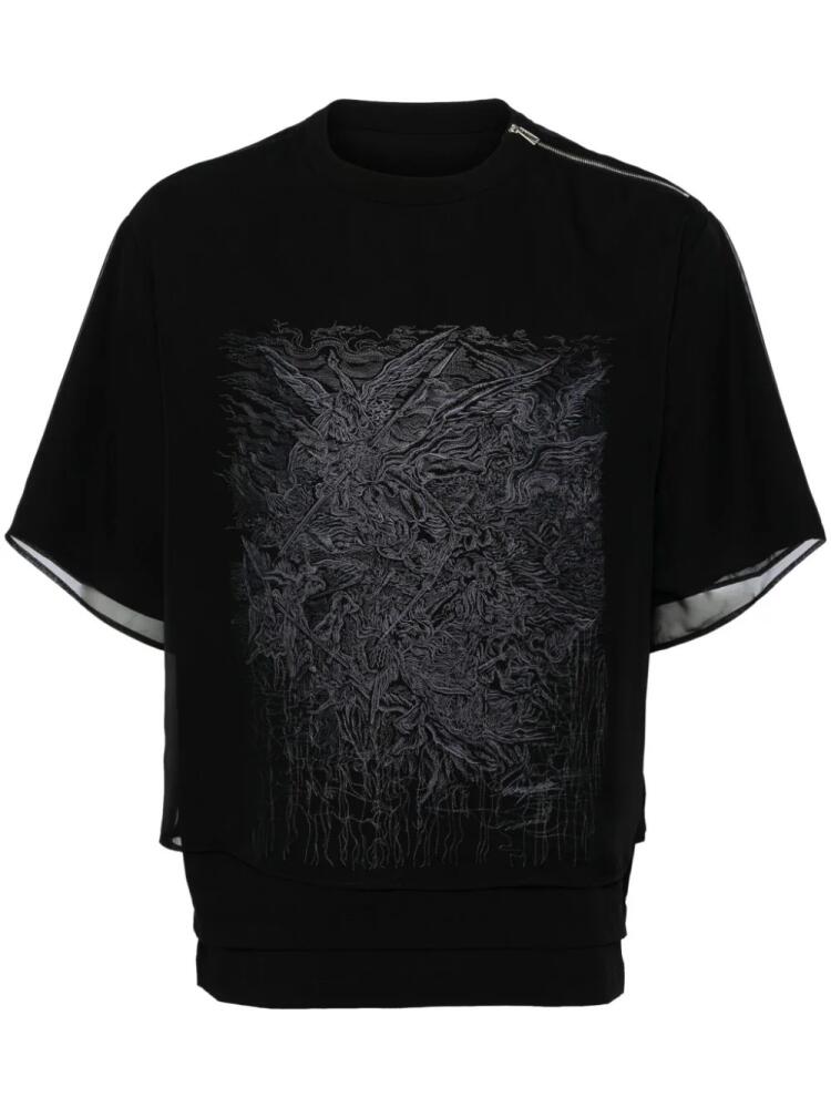 SONGZIO embroidered T-shirt - Black Cover