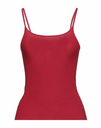 Emisphere Woman Tank top Brick red Polyamide Cover