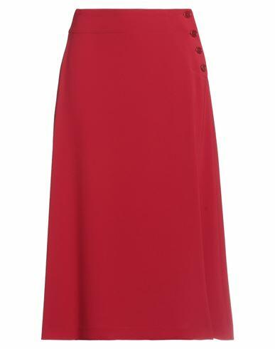 Aspesi Woman Midi skirt Red Triacetate, Polyester Cover