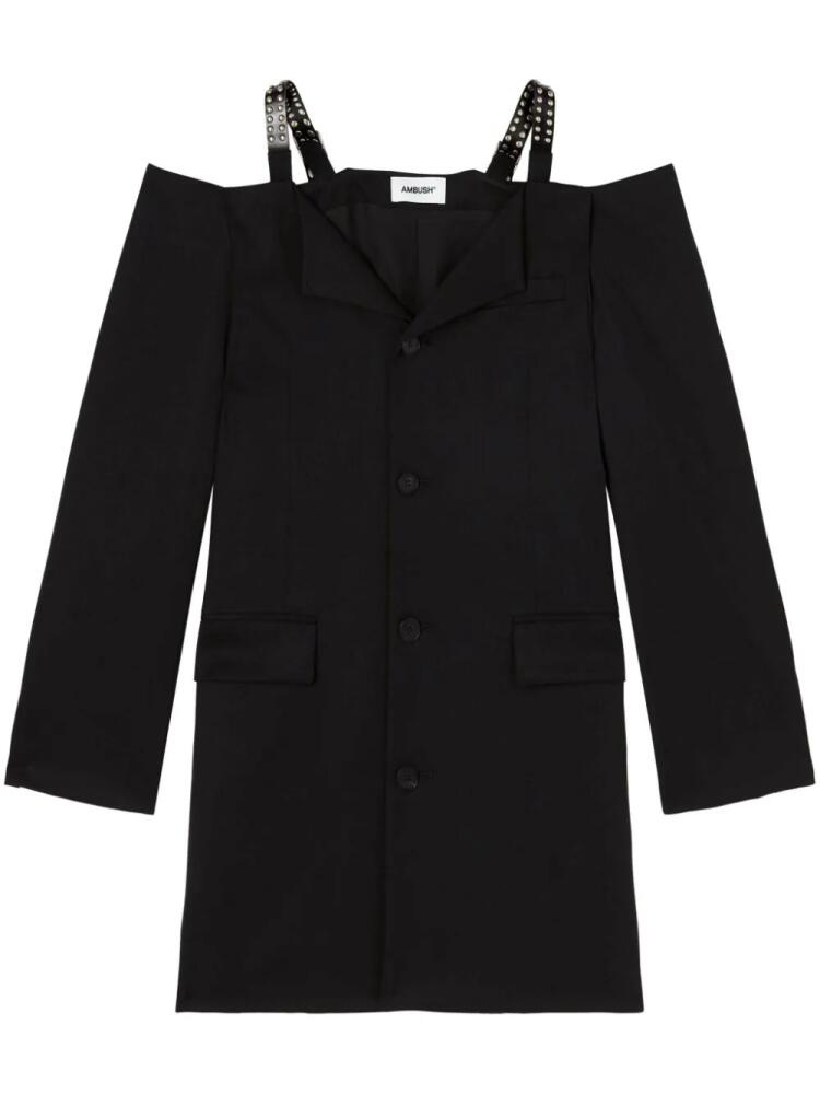 AMBUSH off-shoulder wool blazer - Black Cover