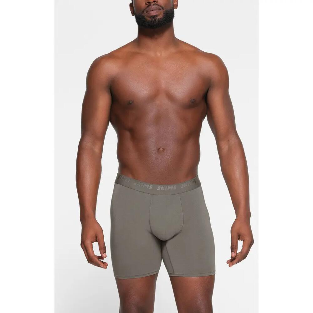 SKIMS 3-Pack 5-Inch Stretch Modal Boxer Briefs in Gunmetal Cover