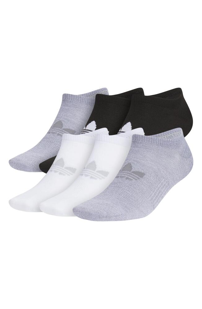 adidas Assorted 6-Pack Superlite No-Show Socks in Black/White/Grey Cover