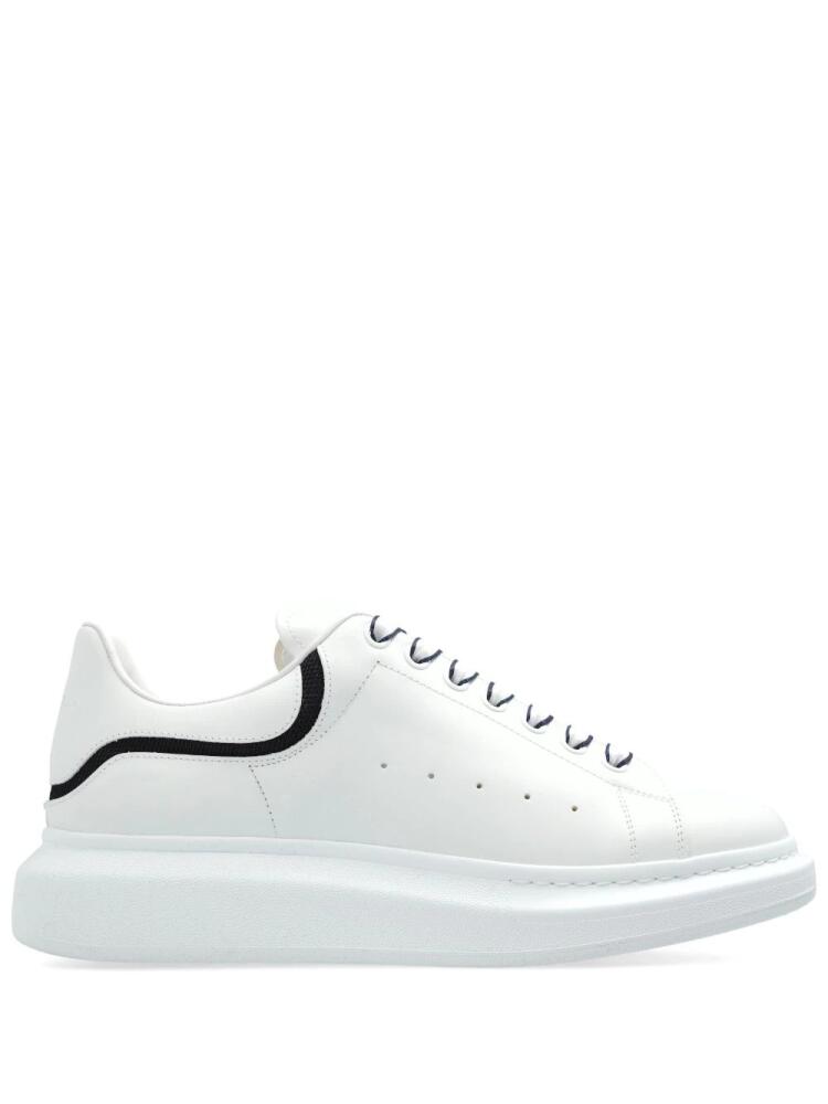 Alexander McQueen Oversized lace-up leather sneakers - White Cover