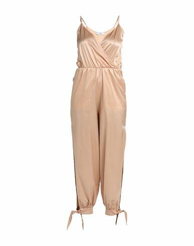 Jijil Woman Jumpsuit Sand Cotton, Silk, Elastane Cover