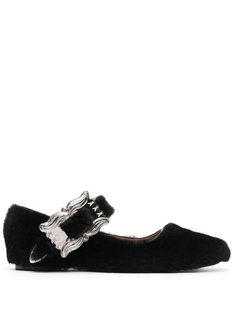 Toga Pulla silver-buckle-ballet-flats - Black Cover