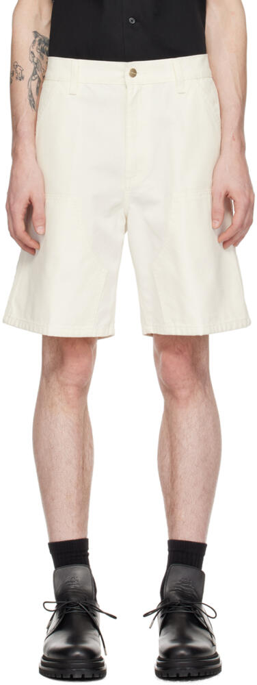 Carhartt Work In Progress White Double Knee Shorts Cover