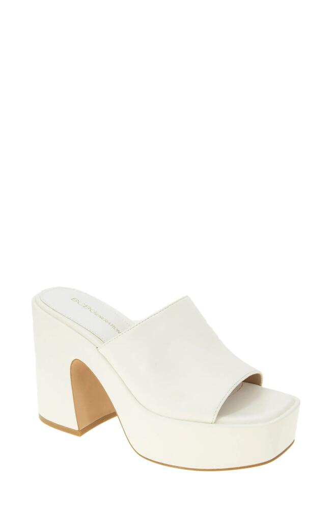 bcbg Swoop Platform Slide Sandal in Cloud Dancer Cover