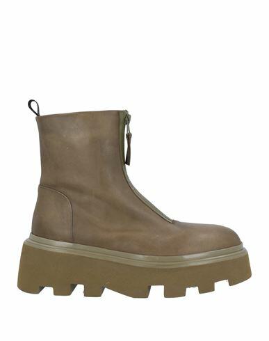 Elena Iachi Woman Ankle boots Military green Leather Cover