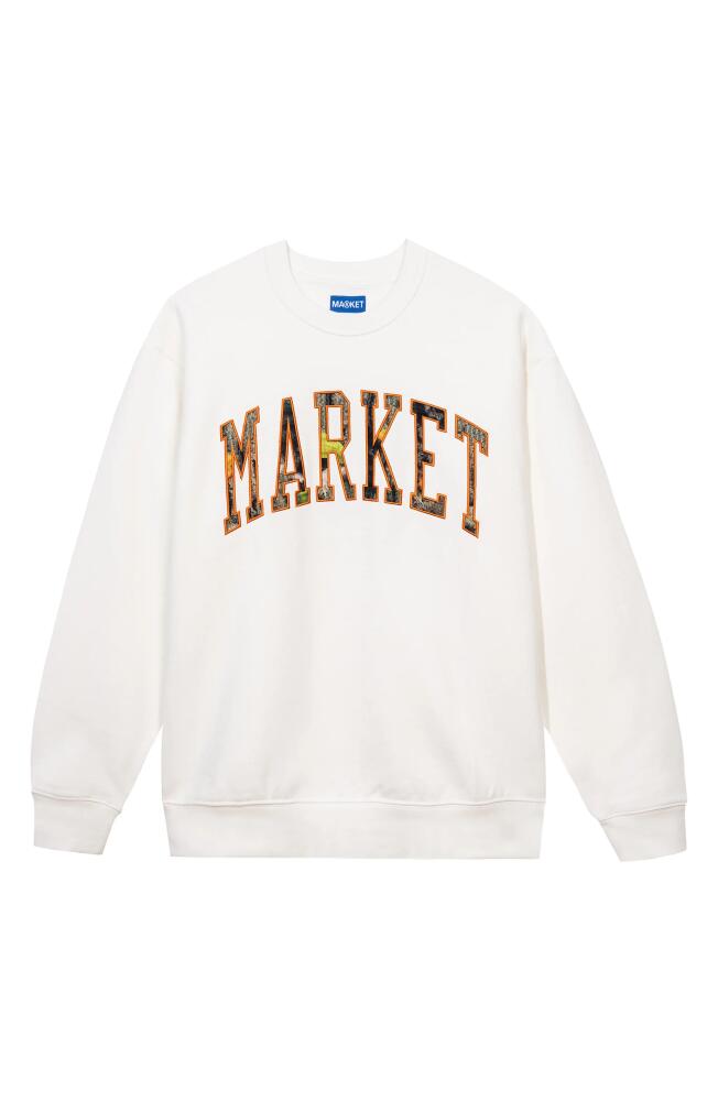 MARKET Fauxtree Arc Logo Embroidered Sweatshrt in Ecru Cover