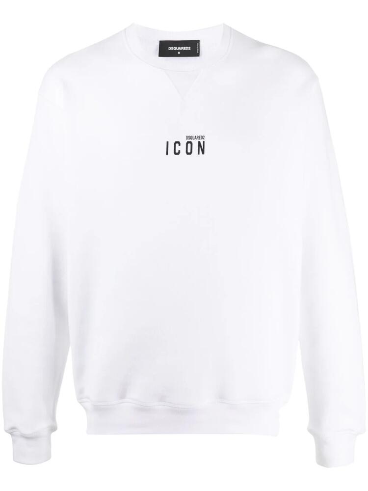 DSQUARED2 mini Icon-print crew neck sweatshirt - White Cover