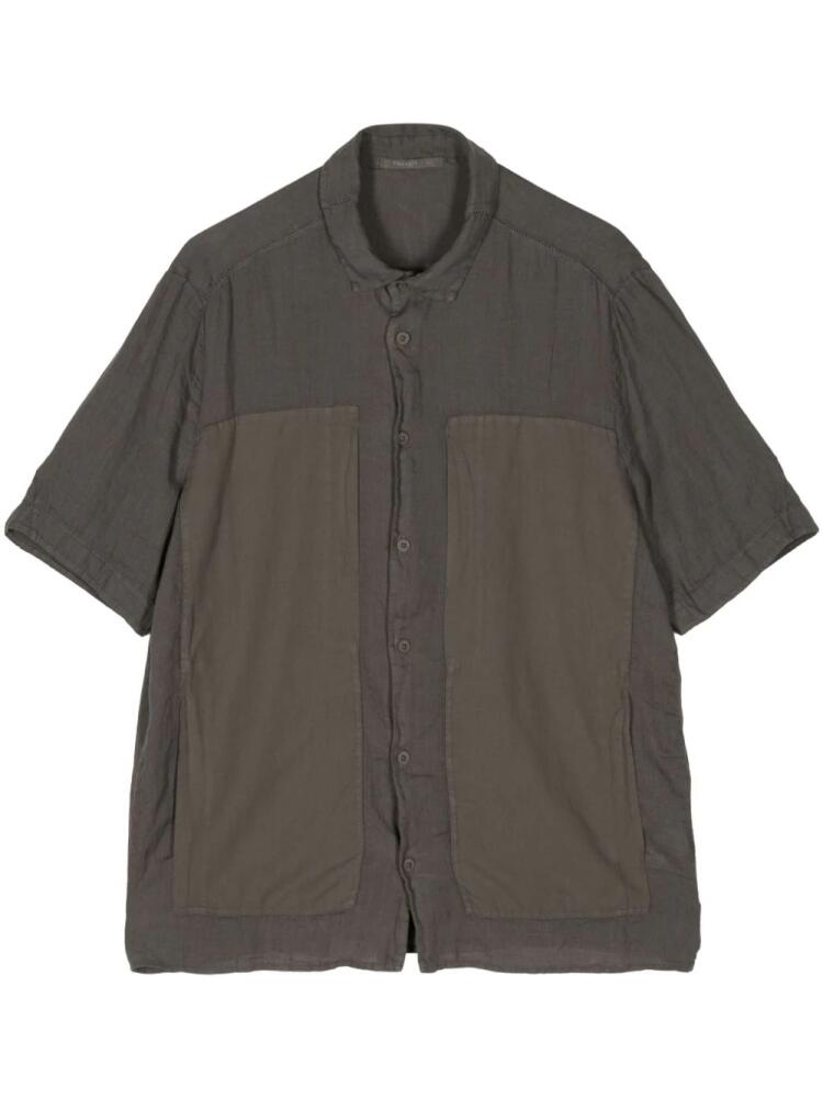 Transit panelled short-sleeve shirt - Grey Cover