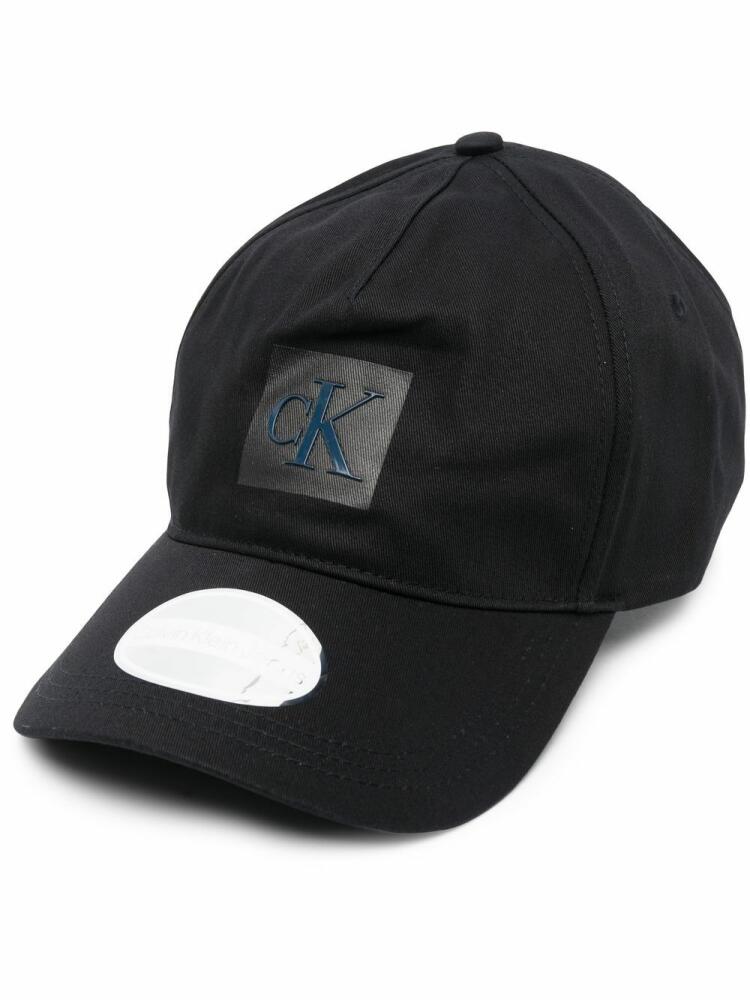 Calvin Klein Jeans logo-patch organic cotton cap - Black Cover