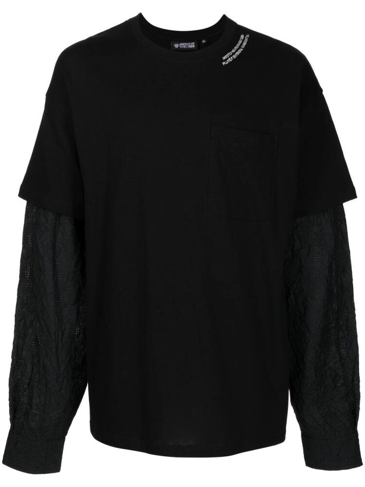 Mostly Heard Rarely Seen Crinkle layered long-sleeve T-shirt - Black Cover