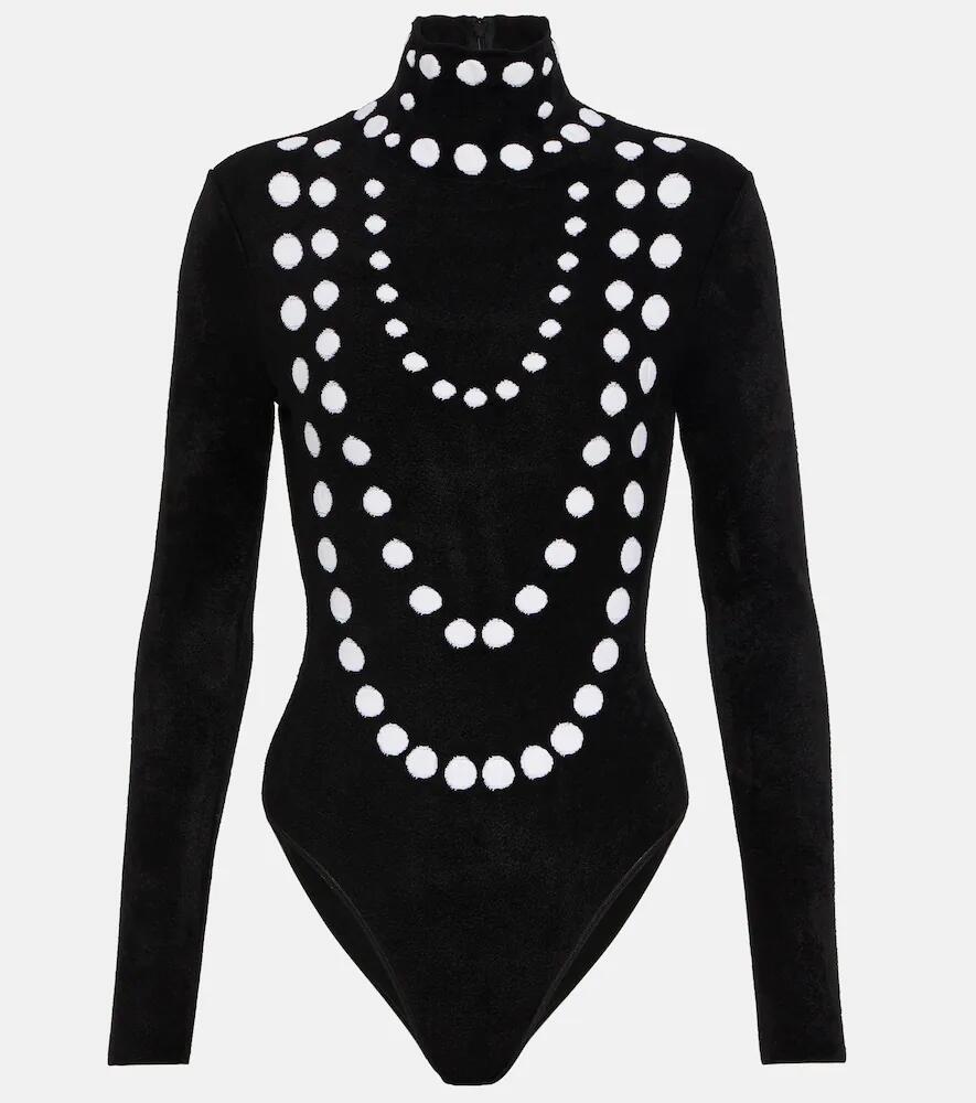 Alaïa Jacquard velvet chenille bodysuit Cover