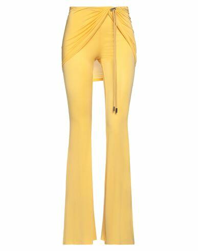 Jacquemus Woman Leggings Yellow Cupro, Elastane Cover