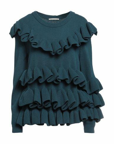 Marco De Vincenzo Woman Sweater Deep jade Virgin Wool Cover