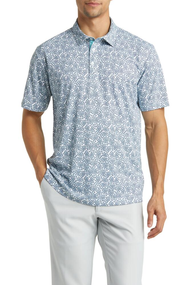 Swannies Preston Floral Golf Polo in Aqua Cover