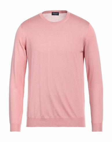 Drumohr Man Sweater Pastel pink Silk Cover