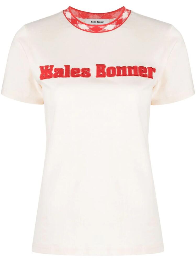 Wales Bonner Original logo-appliqué T-shirt - Neutrals Cover