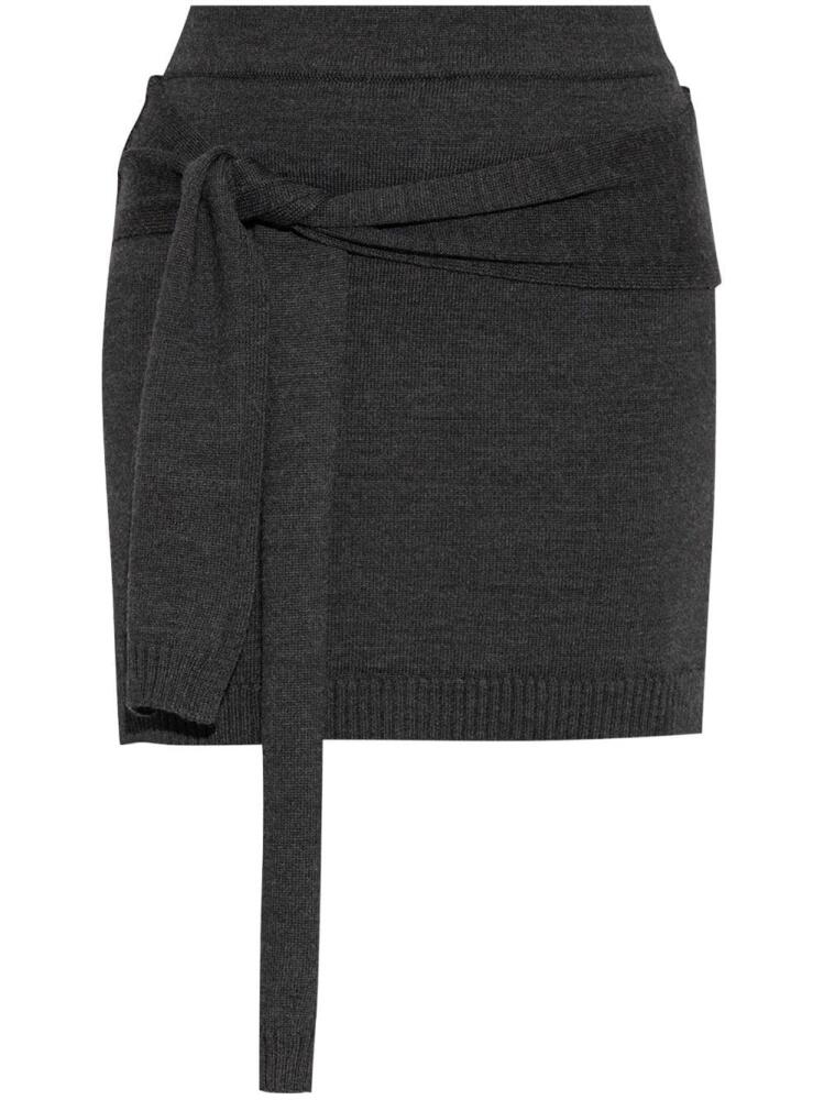 LEMAIRE knitted mini skirt - Grey Cover